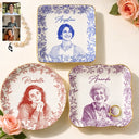 Gift For Mother,Gift For Grandma,Family,Dog Lovers,Dog Mom,Cat Lovers,Cat Mom,Pet Lovers,Pet Mom,Gift For Bestie,Happy - Custom Photo Pencil Sketch Loving Couple Family Pet - Personalized Ring Dish