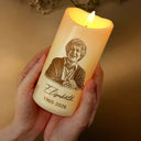 Family, Gift For Bestie, Dog Lovers, Cat Lovers, Custom Photo, Gift For Mother, Gift For Father, Memorial, Love - Custom Photo Pencil Sketch Memorial Family Dog Cat Portrait - Personalized Flameless LED Candle