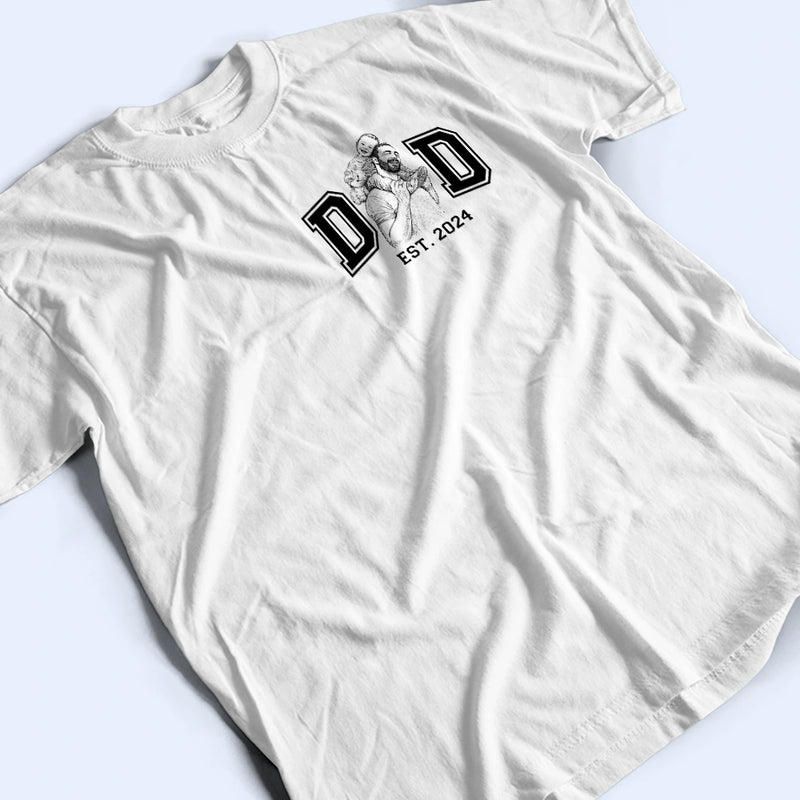 Gift For Mother,Gift For Father,Love,New Dad,New Mom,Photo - Pencil Sketch - Custom Photo Pencil Sketch New Dad New Mom - Personalized T Shirt