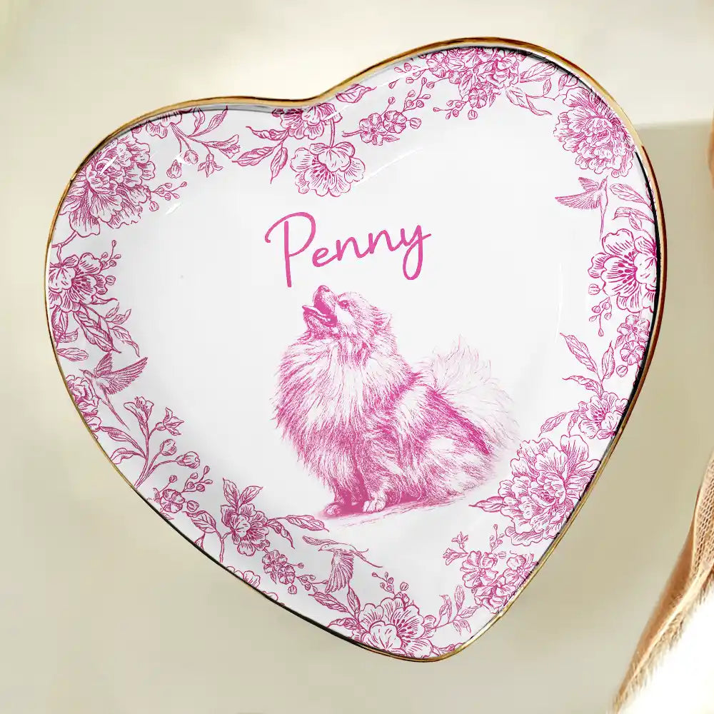 Custom Photo,Pet Lovers,Pet Mom,Pet Dad,Happy - Custom Photo Pencil Sketch Pet Photo - Personalised Ring Dish