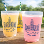Art Design,Teacher,Back To School,Proud,Photo - Pencil Sketch - Remove BG (For Landscape) - Custom Photo Pencil Sketch School Building Artwork - Personalized Frosted Cups
