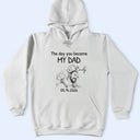 Custom Photo,New Dad,New Mom,New baby,Gift For Father,Photo - Pencil Sketch,Adorable - Custom Photo Pencil Sketch The Day You Became My Mom Dad - Personalized T Shirt
