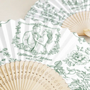 Grateful,Art Design,Gift For Bestie,Wedding,Photo - Pencil Sketch - Remove BG - Custom Photo Pencil Sketch Toile De Jouy Couple Wedding - Personalized Hand Folding Fans