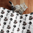 Custom Photo,Pet Lovers,Happy - Custom Photo Pet Dog Cat Face - Personalized Pet Blanket