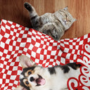 Custom Photo,Pet Lovers,Happy - Custom Photo Pet Dog Cat Square Background - Personalized Pet Blanket