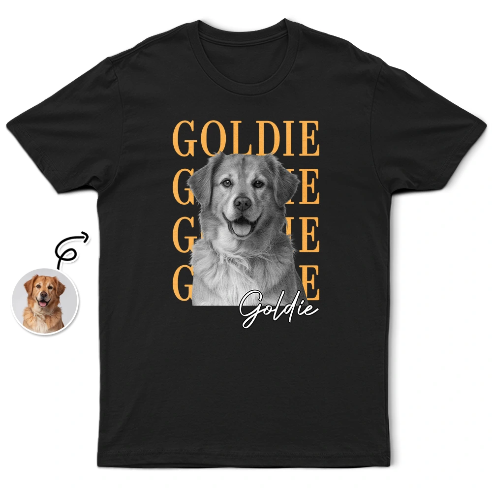 Custom Photo Pet Lovers Pet Mom Pet Dad Lovely Portrait - Personalized T Shirt