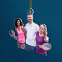 Gift For Yourself, Gift For Women, Gift For Men, Happy, Christmas, Custom Photo, Photo Hobby Ornament  - Custom Photo Pickleball Christmas Decorations - Personalized Acrylic Photo Ornament