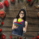 Gift For Yourself, Gift For Women, Gift For Men, Happy, Christmas, Custom Photo, Photo Hobby Ornament  - Custom Photo Pickleball Christmas Decorations - Personalized Acrylic Photo Ornament