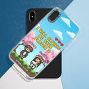 Gift For Couples,Gift For Husband,Gift For Wife,Gift For Boyfriend,Gift For Girlfriend,LGBT,Gaming,Happy - Custom Photo Pixel Art Standee 2 Player Mode - Personalized Clear Phone Case