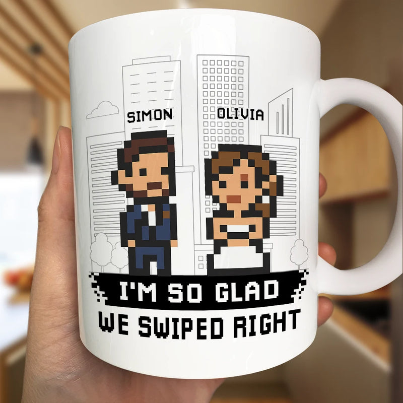 Gift For Couples,Gift For Husband,Gift For Wife,Gift For Boyfriend,Gift For Girlfriend,Love,LGBT - Custom Photo Pixel Art Standee Started With A Message - Personalized Mug