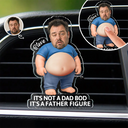 Humorous,Gift For Men,Custom Photo,Gift For Yourself,Cut-Face Photo - Custom Photo Poke Dad Bod Belly - Personalized Squishy Acrylic Car Vent Clip