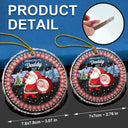 New baby, New Dad, New Mom, Gift For Father, Family, Gift For Mother, Christmas, Happy - Custom Photo Promoted To Daddy - Personalized Circle Glass Ornament