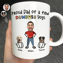 Gift For Yourself,Gift For Men,Pet Lovers,Pet Dad,Dog Lovers,Dog Dad,Cat Lovers,Cat Dad - Custom Photo Proud Dog Dad - Personalized Mug