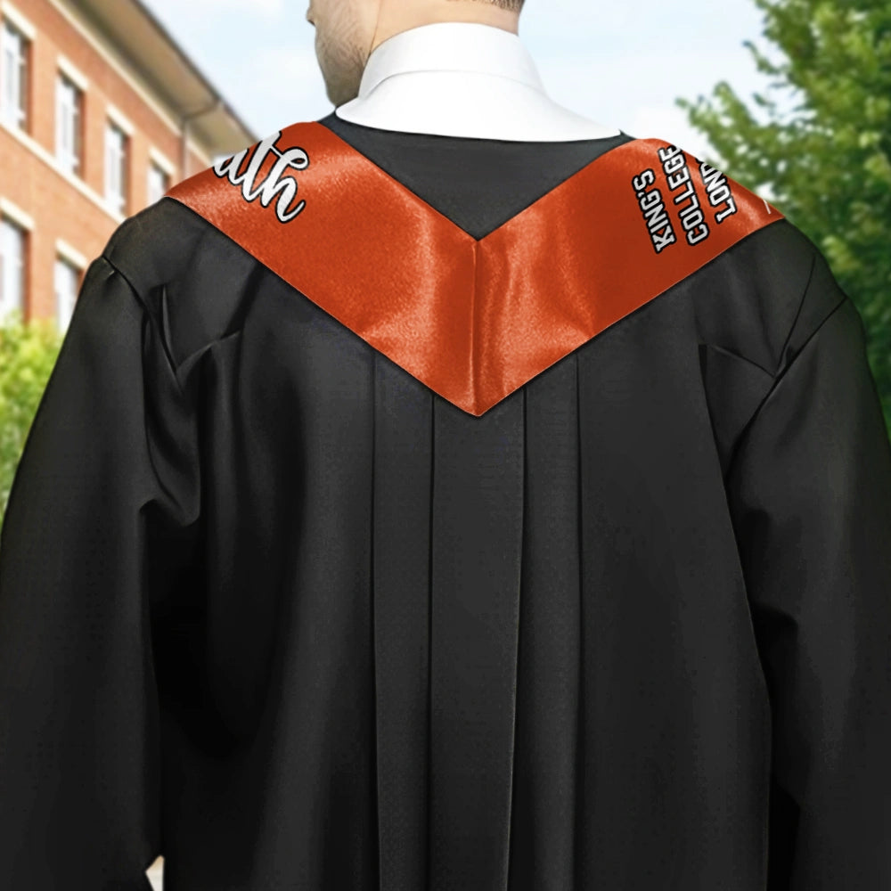 Photo personnalisée « Fier diplômé de la promotion » - Cadeau de fin d'études - Étoles personnalisées