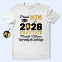 Gift For Yourself,Gift For Women,Gift For Men,Parents,Gift For Mother,Gift For Father,Graduation,Happy - Custom Photo Proud Mum And Dad Of A Graduate - Personalised T Shirt