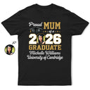 Gift For Yourself,Gift For Women,Gift For Men,Parents,Gift For Mother,Gift For Father,Graduation,Happy - Custom Photo Proud Mum And Dad Of A Graduate - Personalised T Shirt