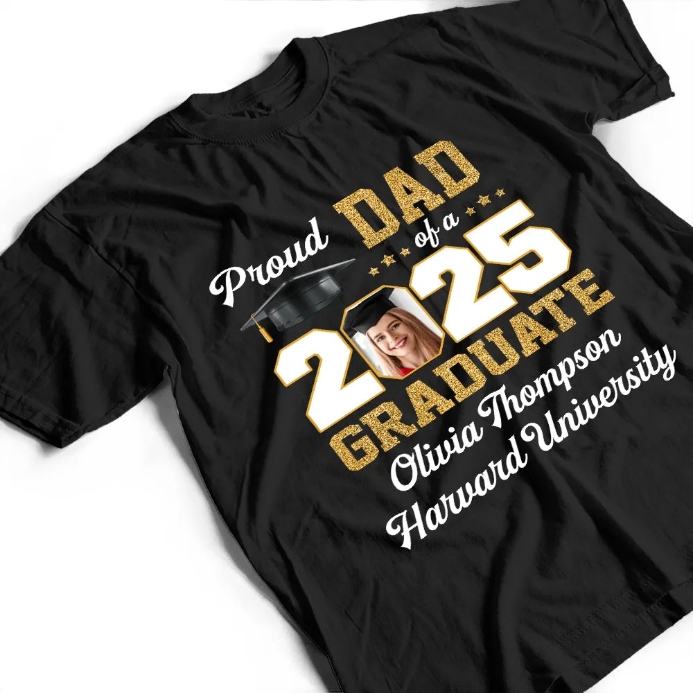 Graduation,Family - Custom Photo Proud Mom Of A Graduate - Personalized T Shirt
