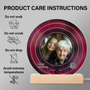 Gift For Grandma, Gift For Mother, Love, Custom Photo - Custom Photo QR Code Mother Grandma Decorative Vinyl Record - Personalized 3D Led Light Wooden Base