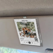 Custom Photo,Gift For Couples - Custom Photo QR Code Song - Personalized Custom Shaped Acrylic Car Visor Clip