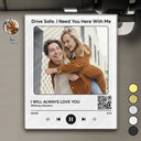 Custom Photo,Gift For Couples - Custom Photo QR Code Song - Personalized Custom Shaped Acrylic Car Visor Clip
