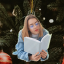 Gift For Yourself,Gift For Women,Gift For Men,Happy,Christmas,Custom Photo,Reading,Photo Hobby Ornament - Custom Photo Reading Lovers - Personalized Acrylic Photo Ornament