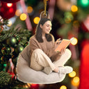 Gift For Yourself,Gift For Women,Gift For Men,Happy,Christmas,Custom Photo,Reading,Photo Hobby Ornament - Custom Photo Reading Lovers - Personalized Acrylic Photo Ornament