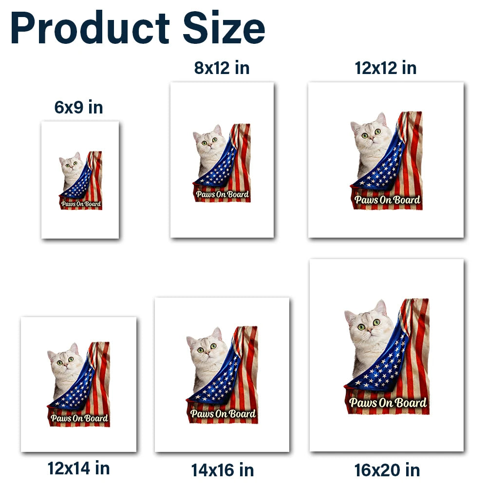 Pet Lovers, New baby, Independence Day, Custom Photo, Happy - Custom Photo Realistic Flag Baby And Paws On Board - Personalized Decor Decal