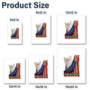 Pet Lovers, New baby, Independence Day, Custom Photo, Happy - Custom Photo Realistic Flag Baby And Paws On Board - Personalized Decor Decal