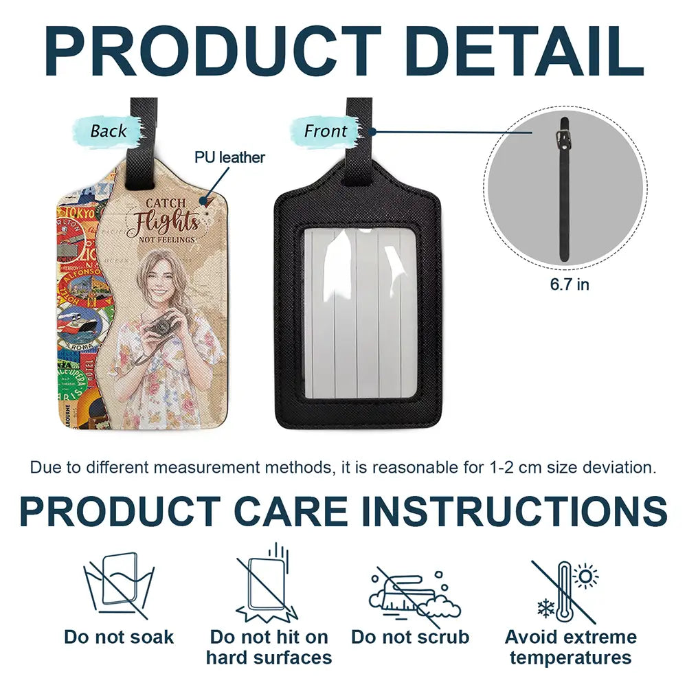 Travel, Art Design, Confident, Gift For Yourself, Photo - Watercolor - Remove BG - Custom Photo Realistic Watercolor Art And So The Adventure Begins Travel Lover - Personalized Luggage Tag