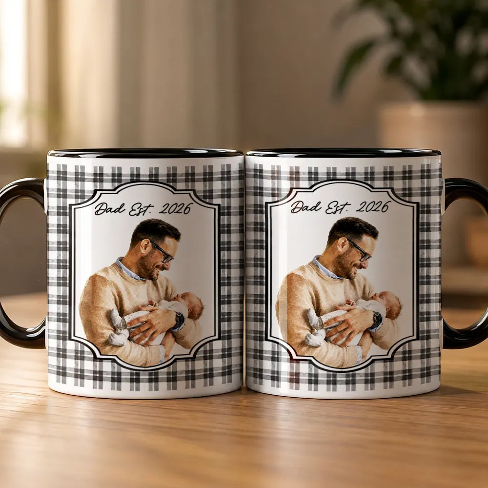 Gift For Husband,Gift For Yourself,Gift For Men,Gift For Father,Gift For Grandpa,Top Market,Non-Eng,Photo - Watercolor (remove BG),Cozy - Custom Photo Realistic Watercolor Art Best Dad Ever No 1 Grandpa - Personalized Mug