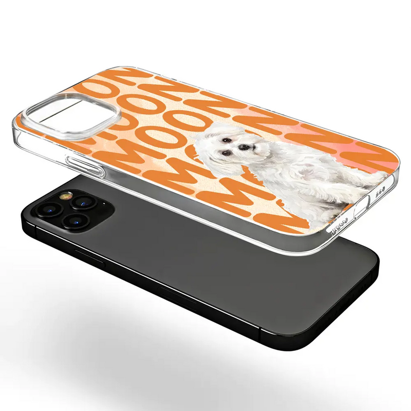 Custom Photo, Art Design, Pet Lovers, Adorable, Photo - Watercolor - Remove BG - Custom Photo Realistic Watercolor Art Cute Dog Cat Portrait - Personalized Clear Phone Case