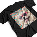 Dog Dad,Pet Lovers,Gift For Father,Custom Photo,Art Design,Adorable,Photo - Watercolor - Remove BG,Icon - Custom Photo Realistic Watercolor Art Dog Cat Dad Mom Pet Lover Hand Punch - Personalized T Shirt