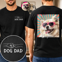 Dog Dad,Pet Lovers,Gift For Father,Custom Photo,Art Design,Adorable,Photo - Watercolor - Remove BG,Icon - Custom Photo Realistic Watercolor Art Dog Cat Dad Mom Pet Lover Hand Punch - Personalized T Shirt
