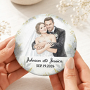 Art Design, Custom Photo, Romantic, Gift For Couples, Wedding, Photo - Watercolor - Remove BG - Custom Photo Realistic Watercolor Art Happy Wedding Couple Romantic - Personalized Cork Coaster