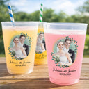 Custom Photo, Art Design, Gift For Couples, Wedding, Romantic, Photo - Watercolor - Remove BG - Custom Photo Realistic Watercolor Art Happy Wedding Couple Romantic - Personalized Frosted Cups