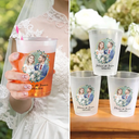 Custom Photo, Art Design, Gift For Couples, Wedding, Romantic, Photo - Watercolor - Remove BG - Custom Photo Realistic Watercolor Art Happy Wedding Couple Romantic - Personalized Frosted Cups