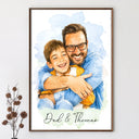 Gift For Husband,Gift For Men,Gift For Father,Gift For Grandpa,Non-Eng,Photo - Watercolor (remove BG),Cozy - Custom Photo Realistic Watercolor Art I Love You Dad Grandpa - Personalized Poster