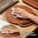 Gift For Father,Custom Photo,Art Design,Sentimental,Photo - Watercolor - Remove BG - Custom Photo Realistic Watercolor Art I Love You Daddy Papa - Personalized Leather Mouse Pad