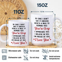 Love, Gift For Couples, Gift For Husband, Gift For Wife, Gift For Boyfriend, Gift For Girlfriend - Custom Photo Realistic Watercolor Art In Case I Don't Say It Enough - Personalized White Edge-to-Edge Mug