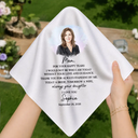 Art Design,Sentimental,Gift For Mother,Wedding,Photo - Watercolor - Remove BG - Custom Photo Realistic Watercolor Art Today A Bride Tomorrow A Wife - Personalized Handkerchief