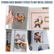 Gift For Father,Custom Photo,Fishing,Humorous,Cut-Face Photo - Custom Photo Reel Cool Dad Bod - Personalized Squishy Acrylic Fridge Magnet
