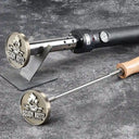 Happy, Gift For Yourself, Gift For Women, Gift For Men, Grilling - Custom Photo Restaurant Logo, Personal Brand Logo - Personalized Grilling Branding Stamp