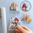 Custom Photo, Art Design, Gift For Bestie, Humorous, Photo - Semi Realistic Portrait - Custom Photo Semi Realistic Portrait Besties Forever - Personalized Acrylic Magnet