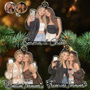 First Christmas,Art Design,Gift For Bestie,Playful,Christmas,Photo - Semi Realistic Portrait - Custom Photo Semi Realistic Portrait Besties Friend Forever Together - Personalized Custom Shaped Acrylic Ornament