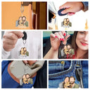 Custom Photo, Art Design, Family, Adorable, Photo - Semi Realistic Portrait - Custom Photo Semi Realistic Portrait Family Couple Pet Lovers Portrait - Personalized Acrylic Keychain