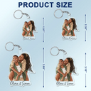 Custom Photo, Art Design, Family, Adorable, Photo - Semi Realistic Portrait - Custom Photo Semi Realistic Portrait Family Couple Pet Lovers Portrait - Personalized Acrylic Keychain