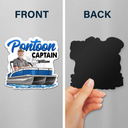 Art Design,Pontoon,Gift For Yourself,Summer,Photo - Semi Realistic Portrait,Happy - Custom Photo Semi Realistic Portrait Pontoon Captain Queen - Personalized Magnet