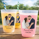 Custom Photo, Art Design, Gift For Couples, Romantic, Photo - Semi Realistic Portrait - Custom Photo Semi Realistic Portrait Romantic Couple - Personalized Frosted Cups