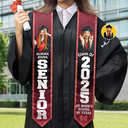Gift For Yourself, Graduation, Happy - Custom Photo Senior Graduation - Personalized Stoles