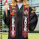 Gift For Yourself,Gift For Women,Gift For Men,Graduation,Happy - Custom Photo Senior Graduation - Personalised Stoles